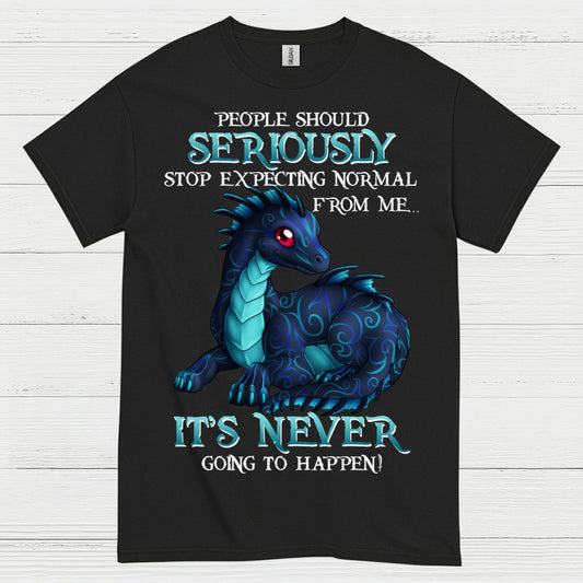 Funny Blue Dragon Attitude T Shirt