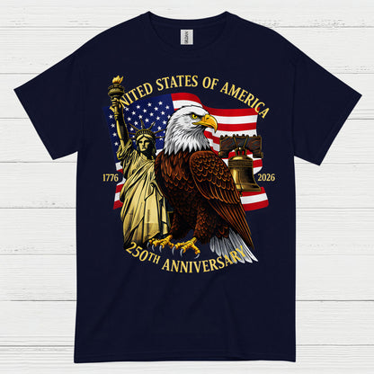 250th Anniversary USA Eagle Patriotic Freedom T Shirt