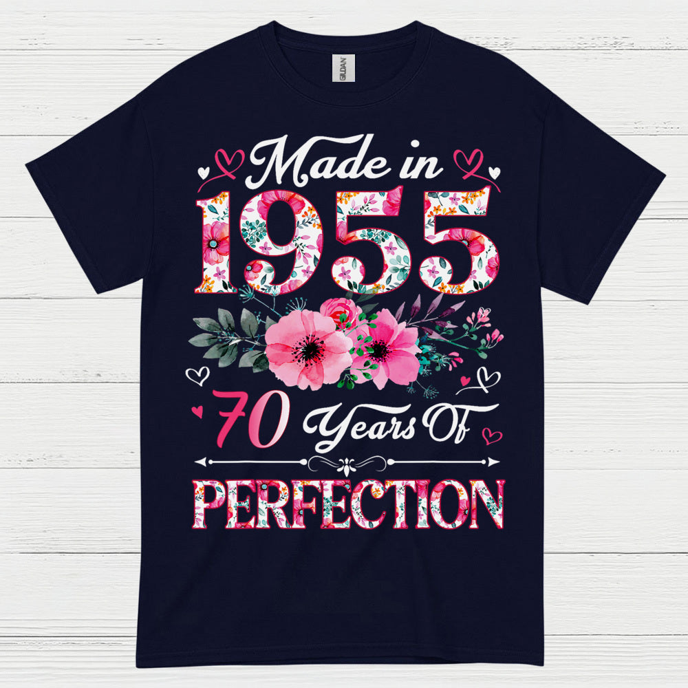 Made in 1955 70 Years Perfection T Shirt