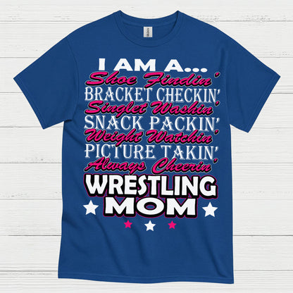 Wrestling Mom Always Cheering T Shirt