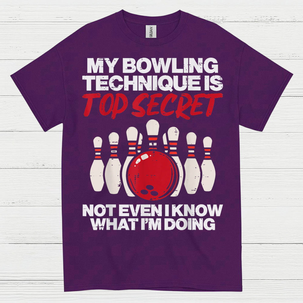 Top Secret Bowling Humor T Shirt