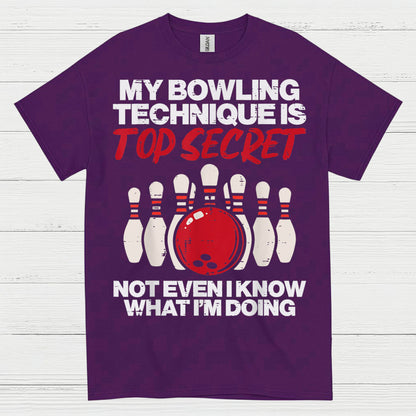 Top Secret Bowling Humor T Shirt