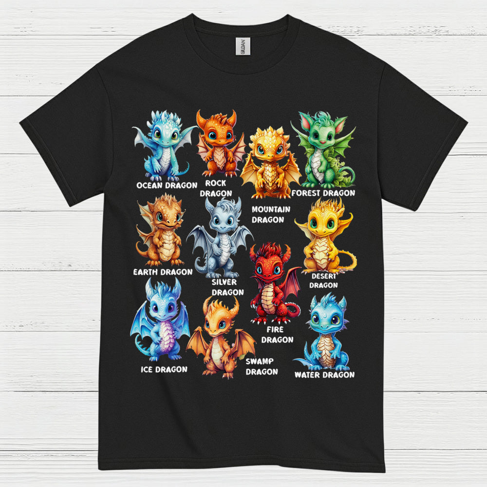 Cute Baby Dragons Elements T Shirt