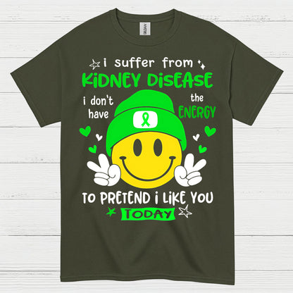 Kidney Disease No Energy Funny Humor T Shirt