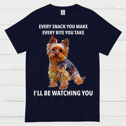 Funny Watching You Yorkie Dog Lover T Shirt