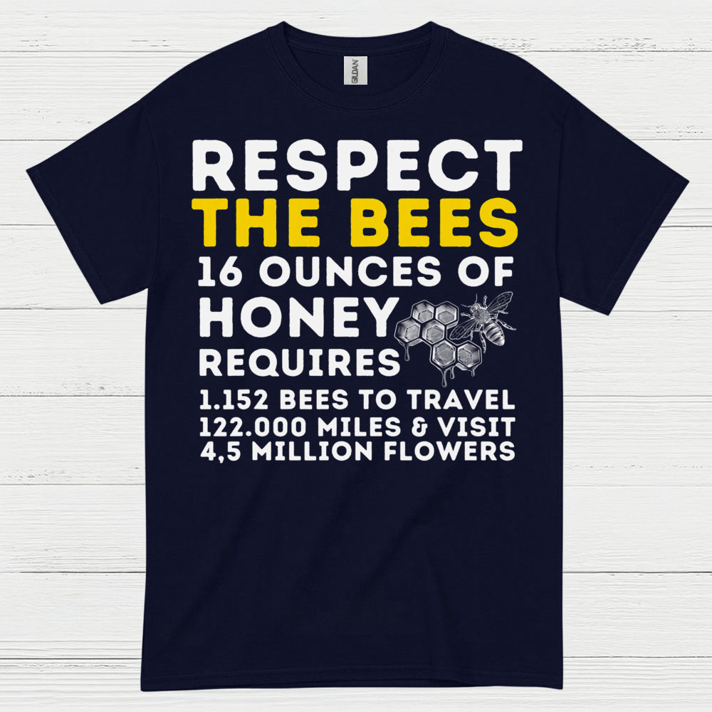 Respect The Bees Honey Lover T Shirt