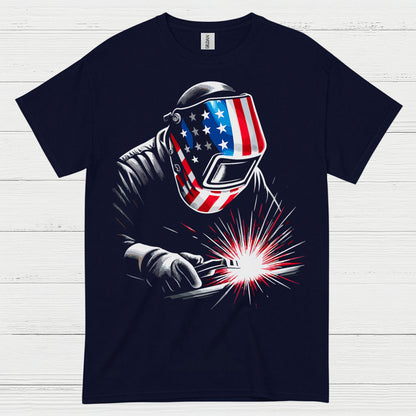 American Flag Welding T Shirt