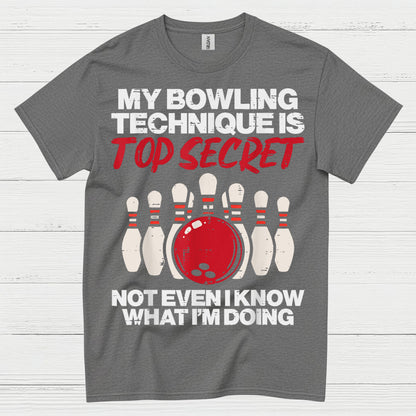 Top Secret Bowling Humor T Shirt