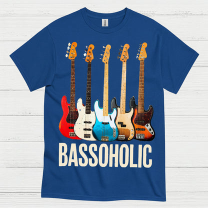 Bassoholic Bass Guitar T Shirt