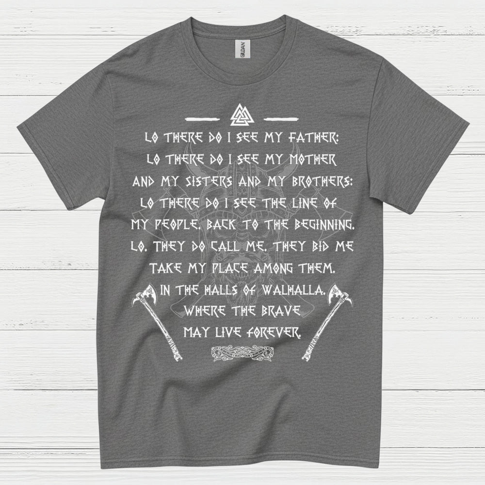 Viking Valhalla Warrior Prayer T Shirt