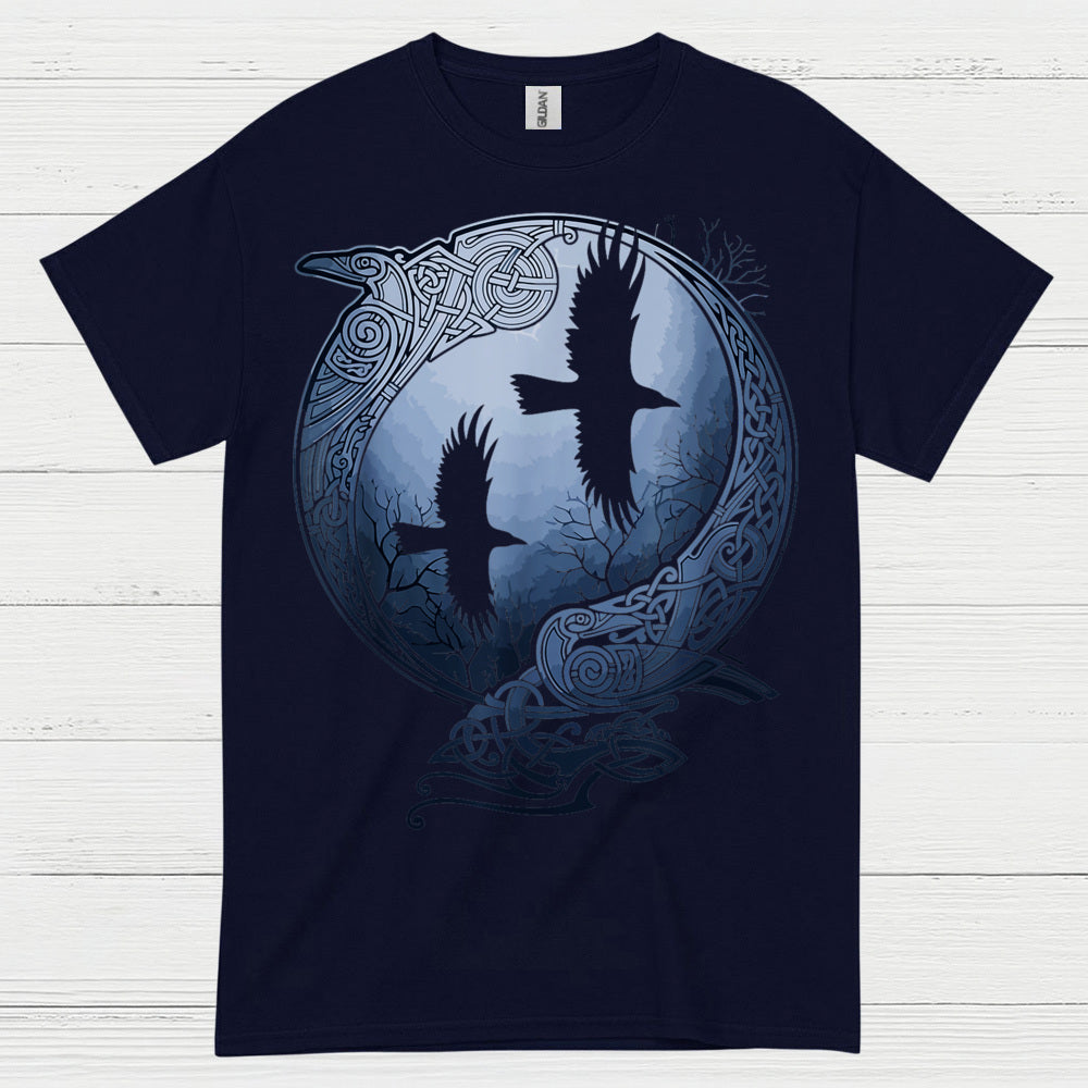 Norse Raven Circle Art T Shirt