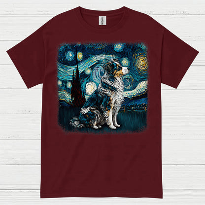 Faithful Dog Starry Night Art T Shirt