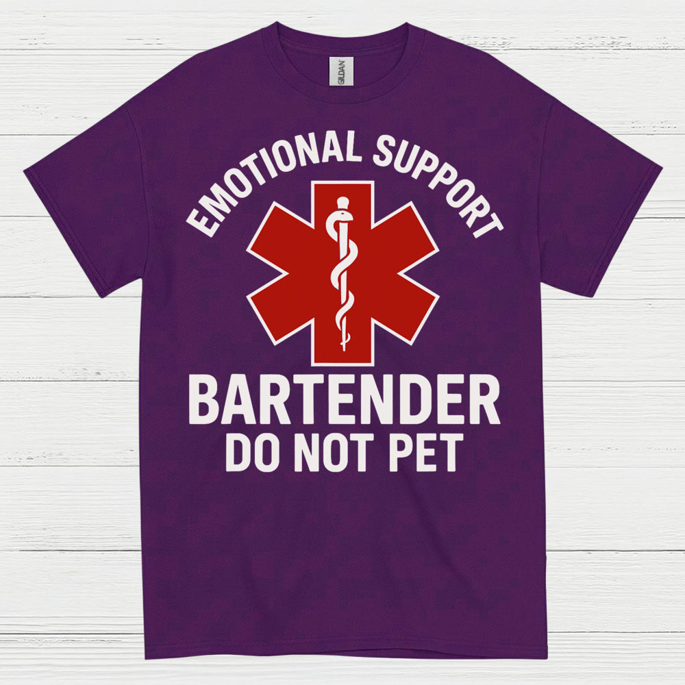 Emotional Support Bartender Humor T Shirt