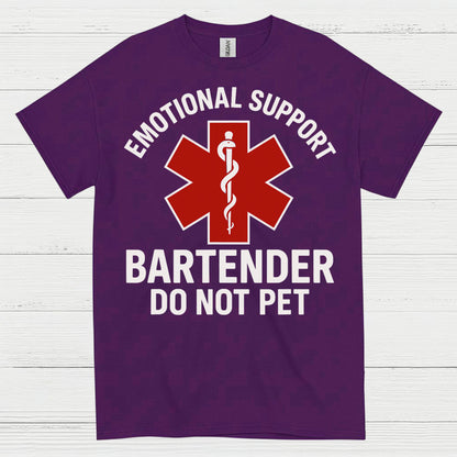 Emotional Support Bartender Humor T Shirt