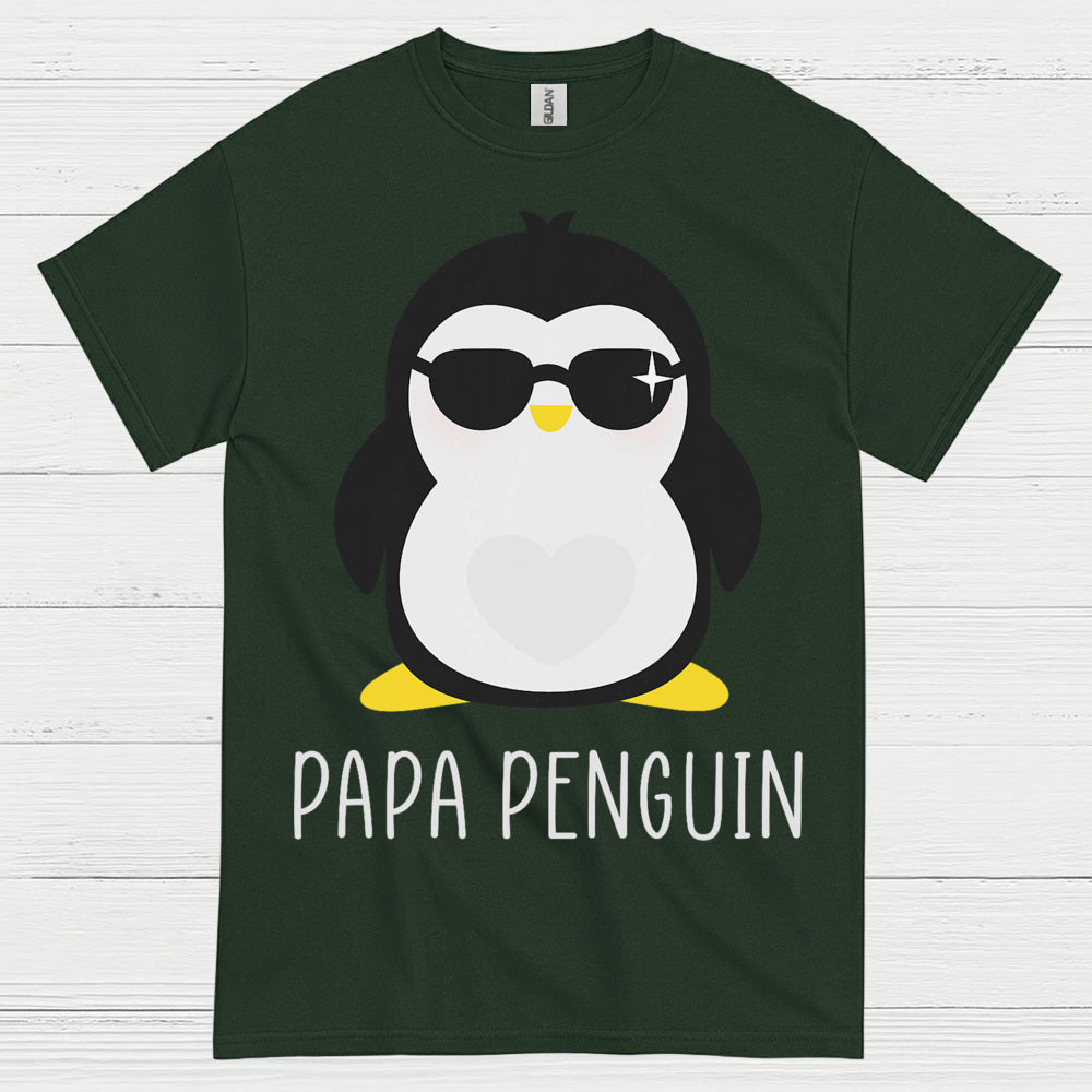 Papa Penguin Cute Family Graphic T Shirt