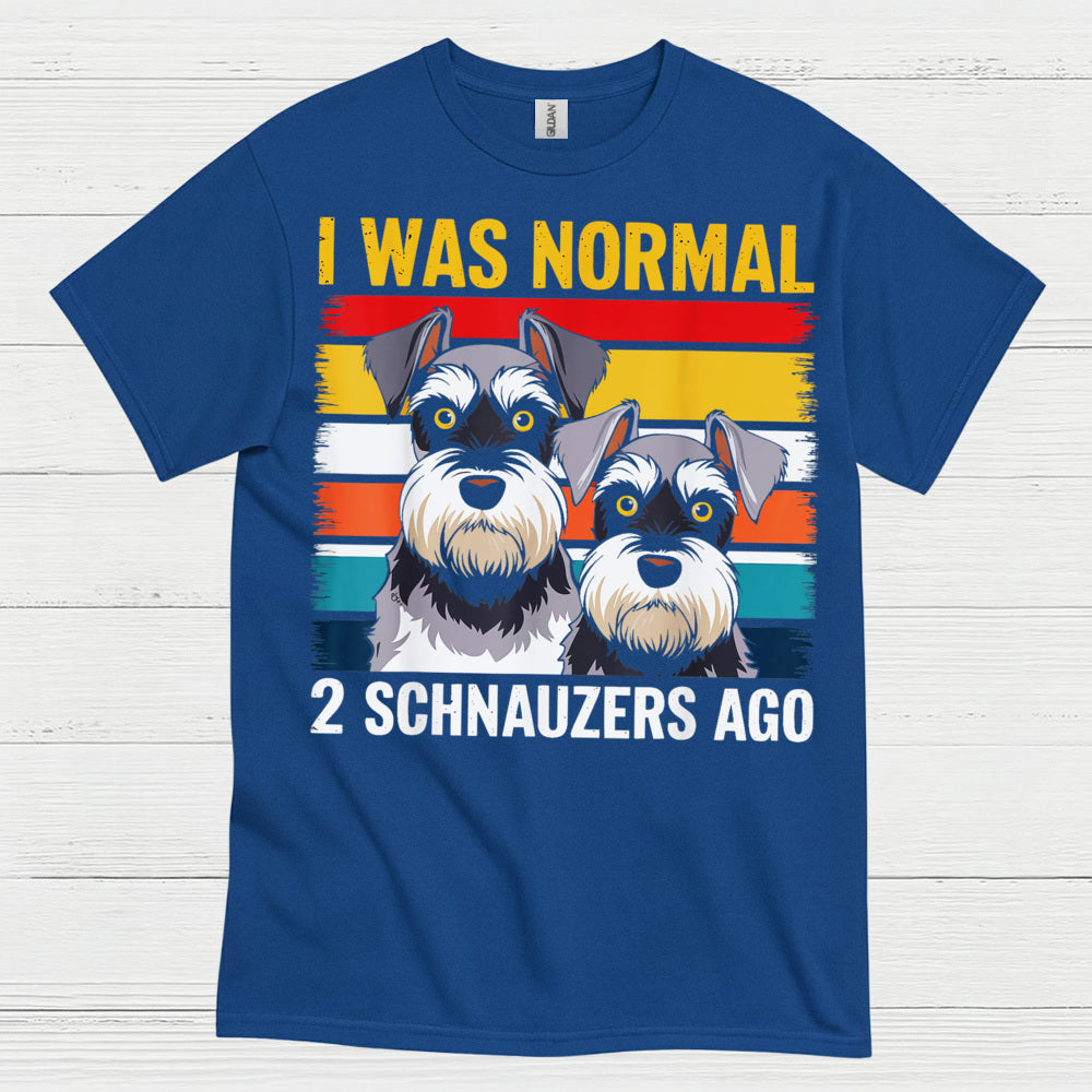 Funny Two Schnauzers Dog Lover T Shirt