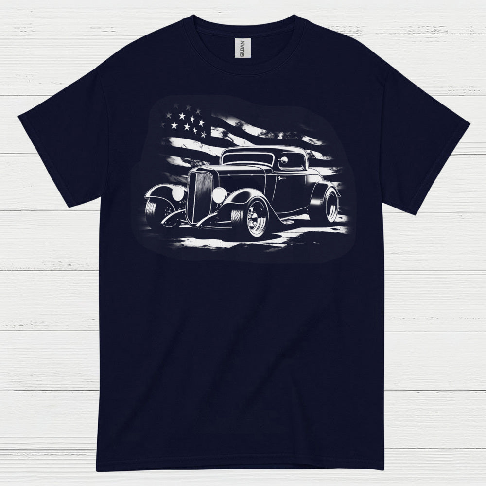 American Flag Hot Rod T Shirt