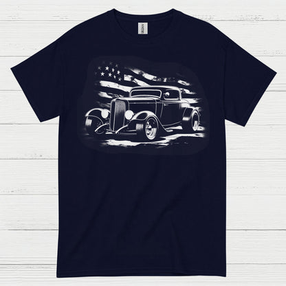 American Flag Hot Rod T Shirt
