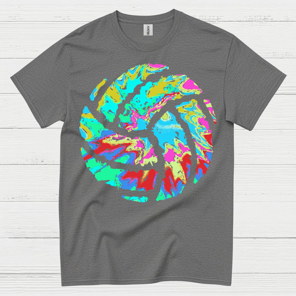 Abstract Color Volleyball Art T Shirt