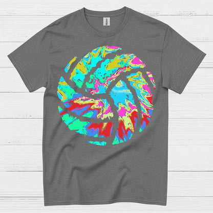 Abstract Color Volleyball Art T Shirt