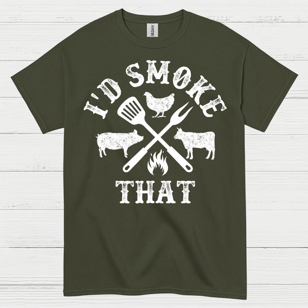 Id Smoke That BBQ Grilling T Shirt
