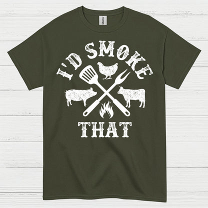 Id Smoke That BBQ Grilling T Shirt