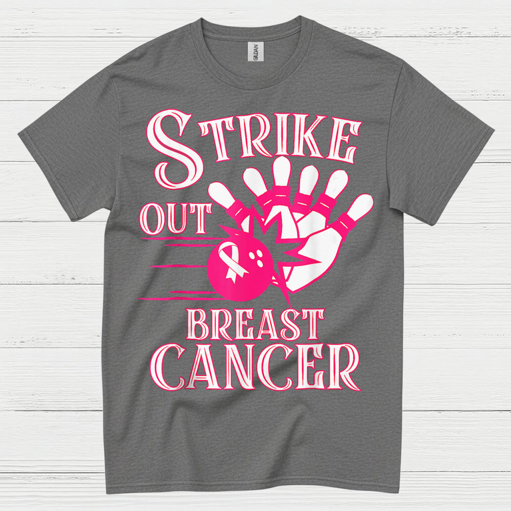 Strike Out Breast Cancer Bowling T Shirt