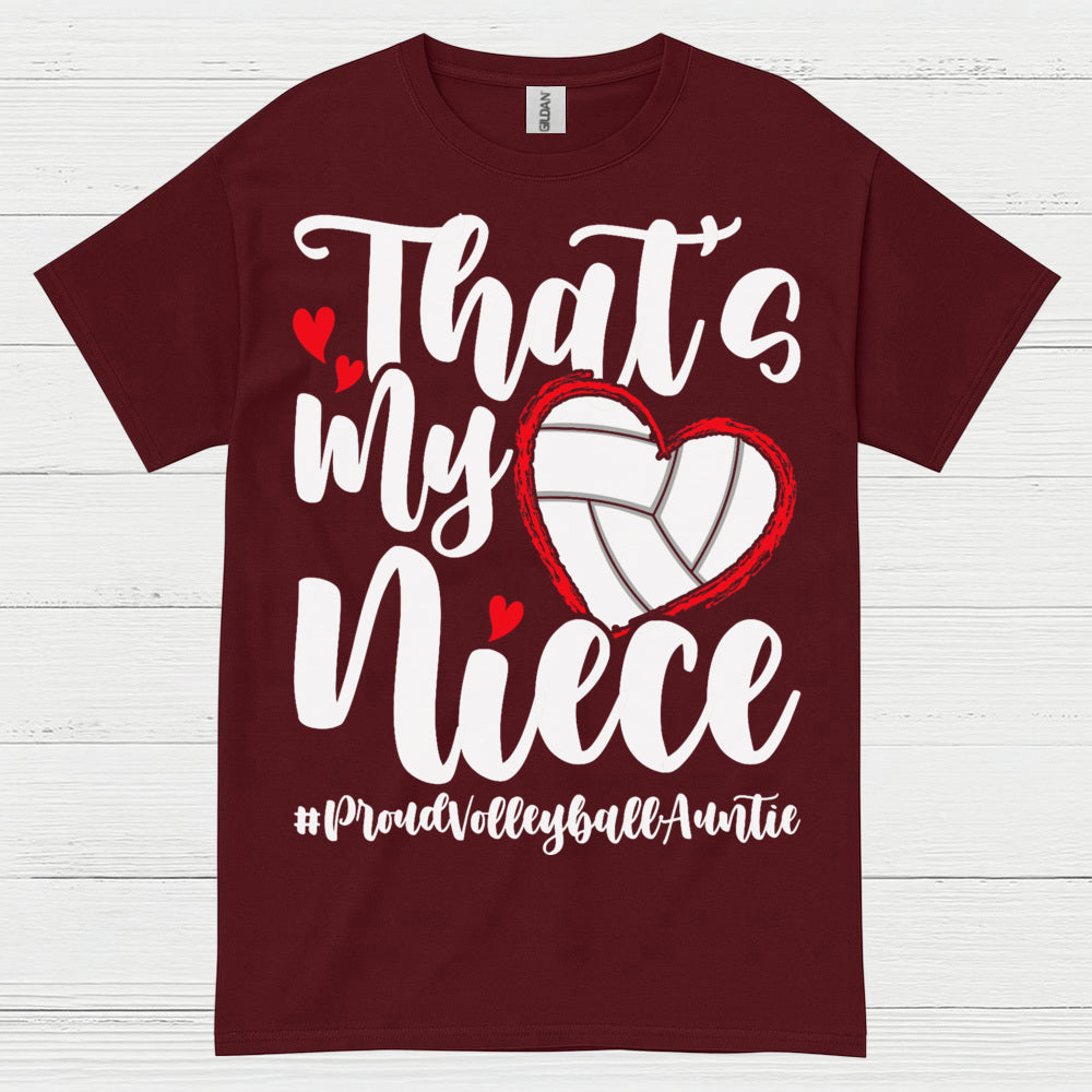 Proud Volleyball Niece Aunt T Shirt