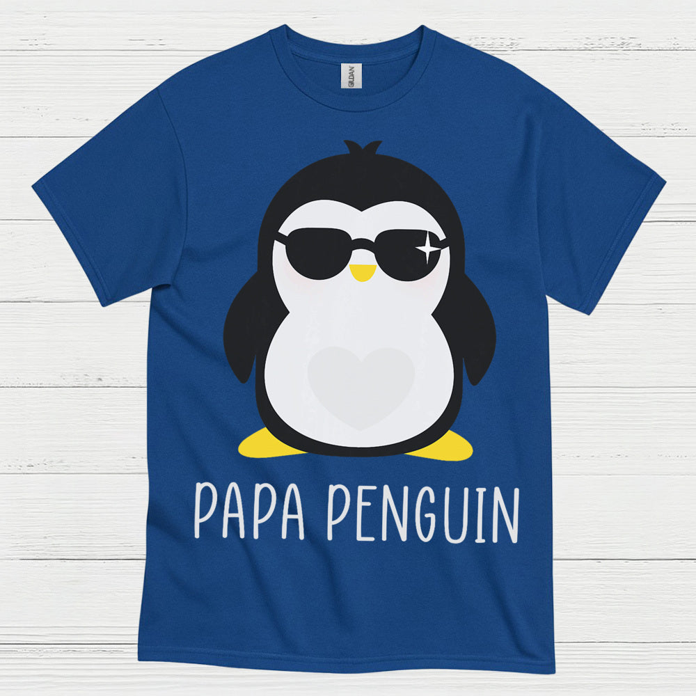 Papa Penguin Cute Family Graphic T Shirt