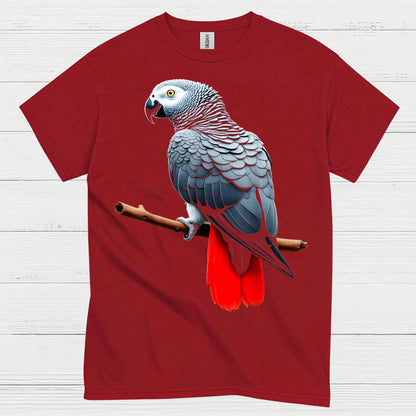 African Grey Parrot Graphic T Shirt