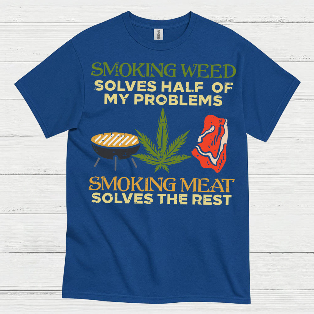 Smoking Weed Smoking Meat T Shirt