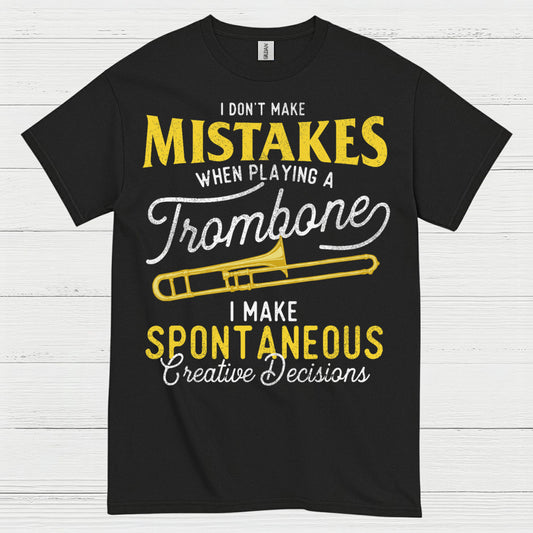 Spontaneous Trombone Player Funny T Shirt