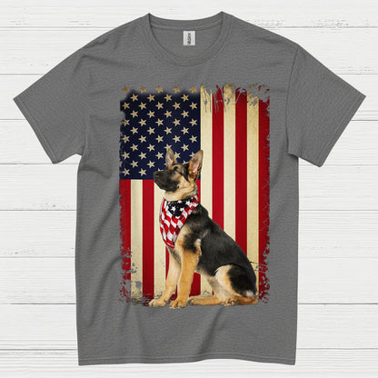 Patriotic German Shepherd T Shirt