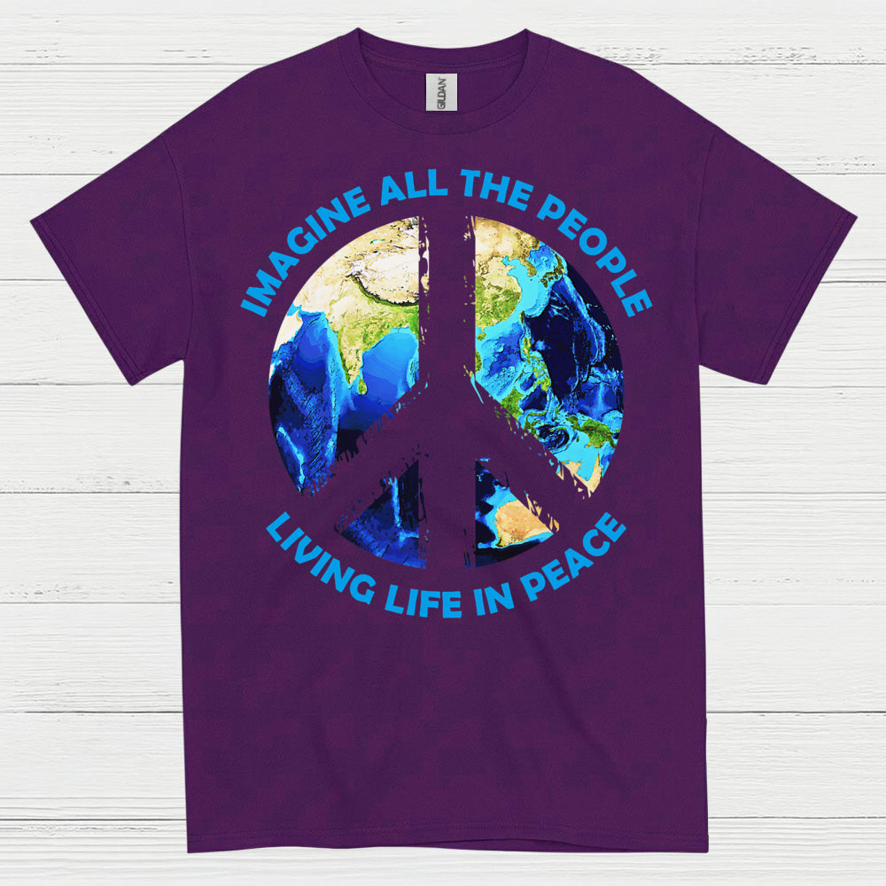Imagine All The People Living Life In Peace T Shirt