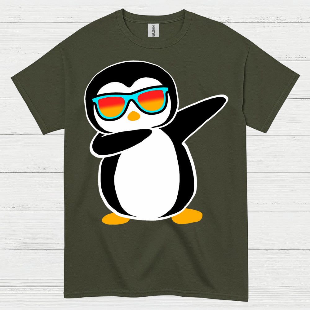Cool Dabbing Penguin Funny Graphic T Shirt