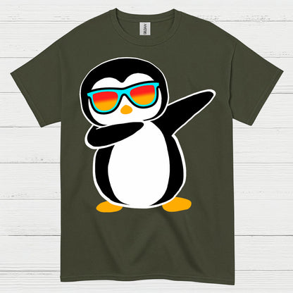 Cool Dabbing Penguin Funny Graphic T Shirt