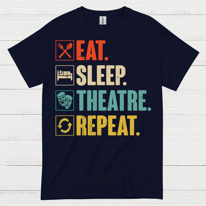 Eat Sleep Theatre Repeat T Shirt