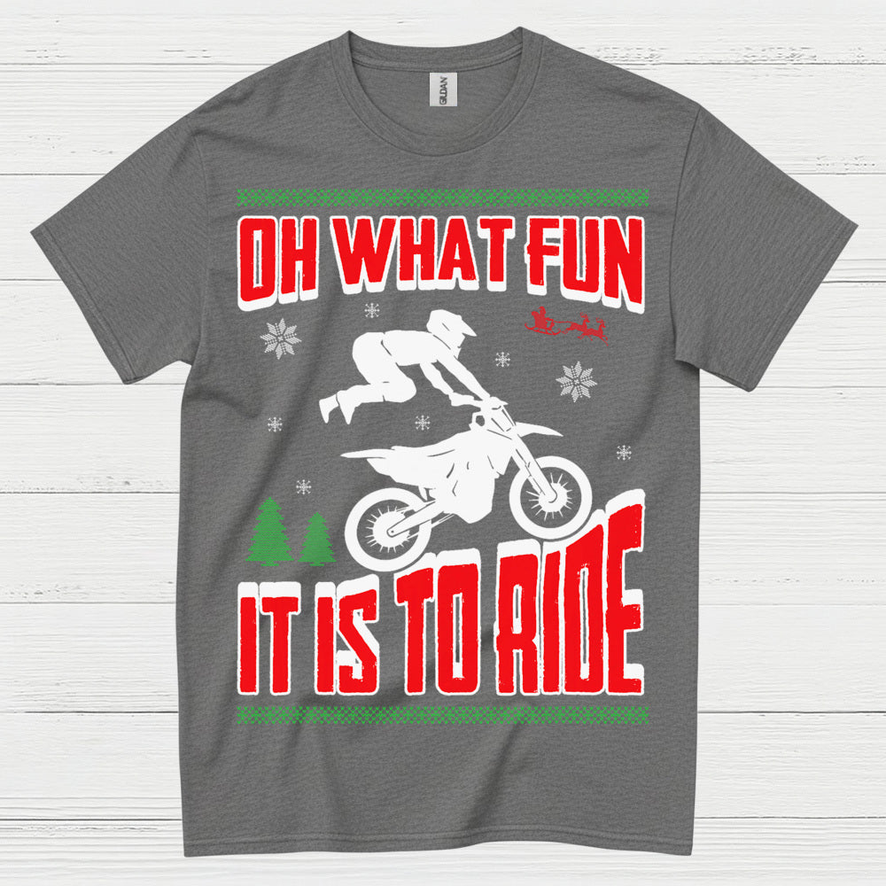 Oh What Fun It Is To Ride Motocross T Shirt