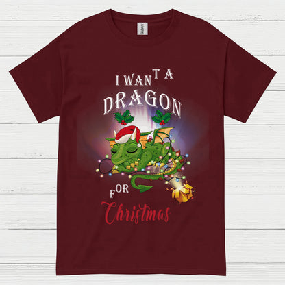 Christmas Dragon Wish T Shirt