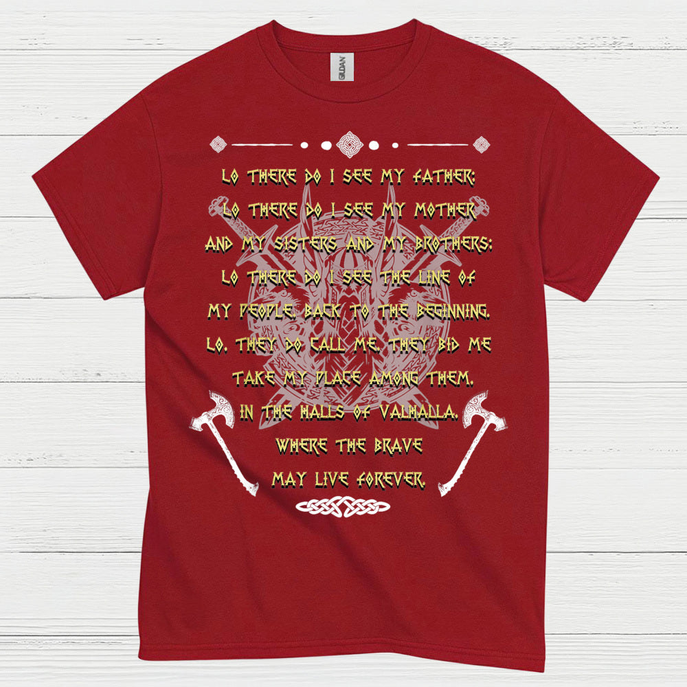 Valhalla Warrior Prayer Viking T Shirt