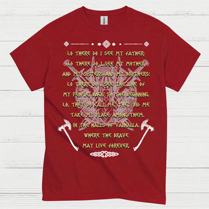 Valhalla Warrior Prayer Viking T Shirt
