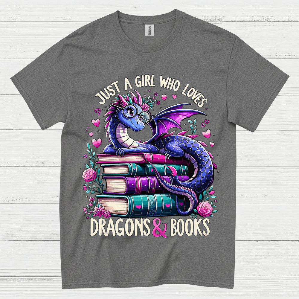 Just A Girl Who Loves Dragons And Books T Shirt