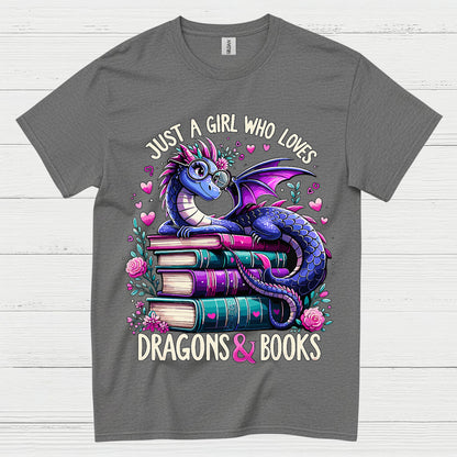 Just A Girl Who Loves Dragons And Books T Shirt