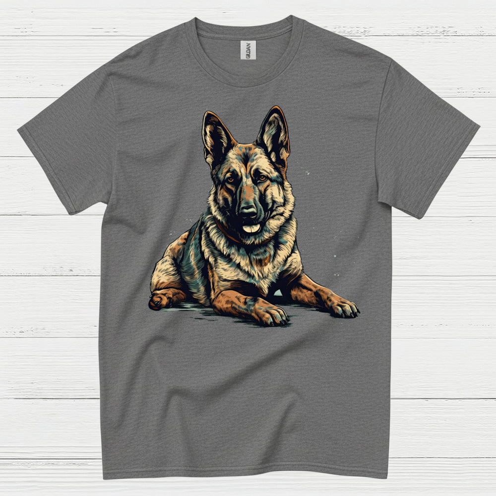German Shepherd Realistic Portrait Loyal Dog T Shirt