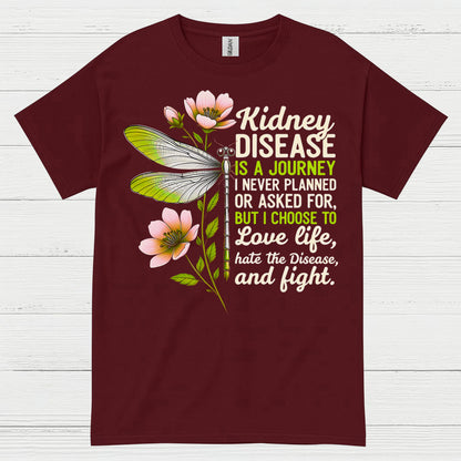 Kidney Disease Journey Love Life Strength T Shirt