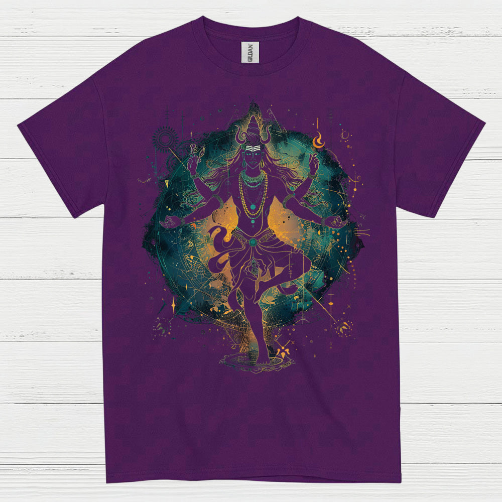 Cosmic Shiva Meditation Art T Shirt
