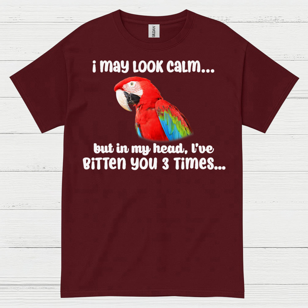 Calm Outside Wild Inside Macaw T Shirt