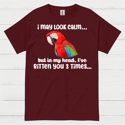 Calm Outside Wild Inside Macaw T Shirt