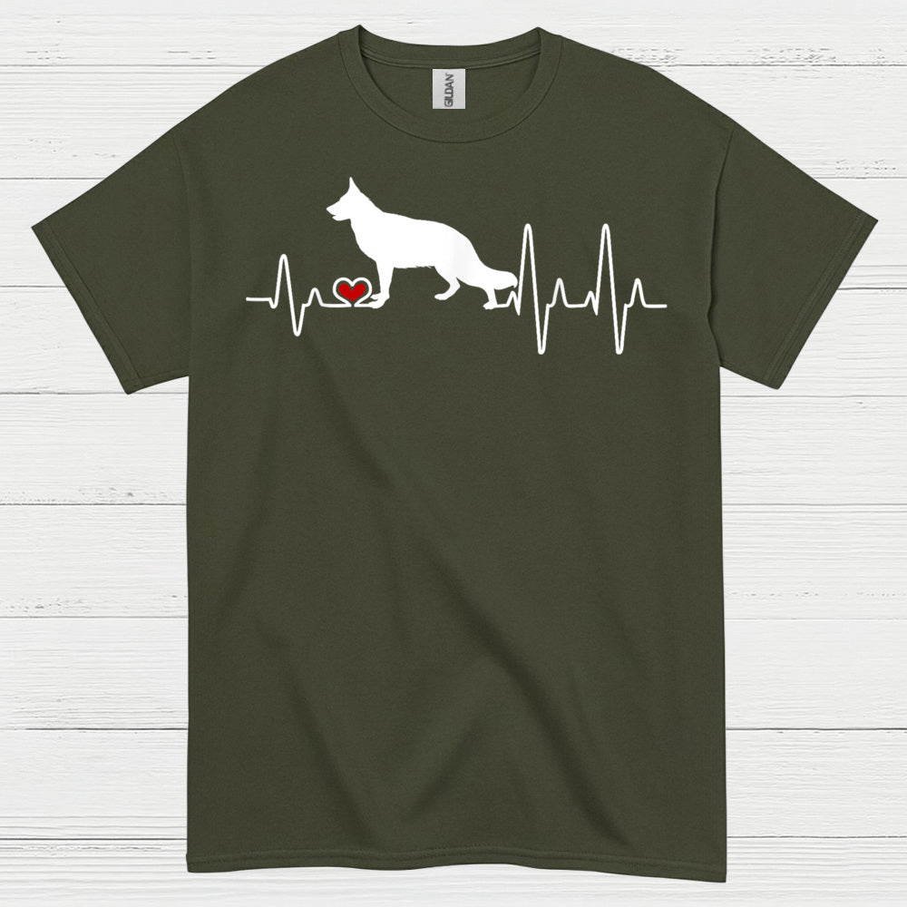 German Shepherd Heartbeat T Shirt