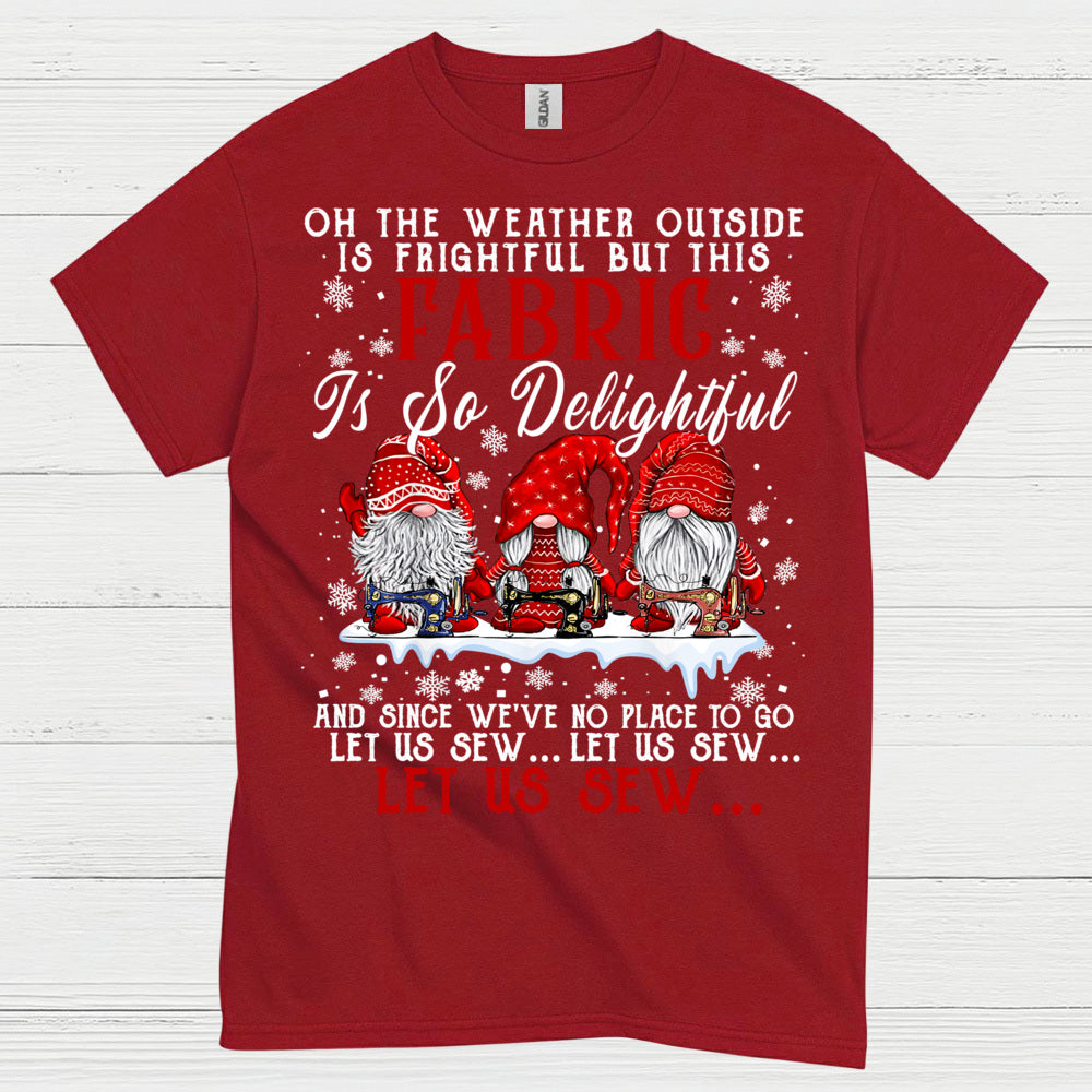 Let Us Sew Christmas Sewing Humor T Shirt